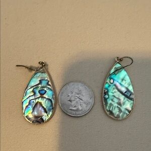 Abalone mother of pearl drop earrings